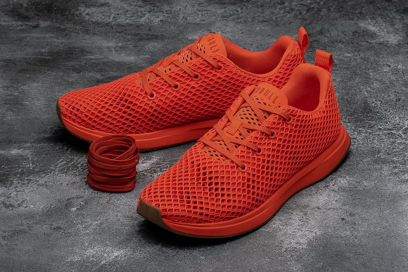 Orange Nobull Flame Mesh Runner Women's Running Shoes | CA W1790N